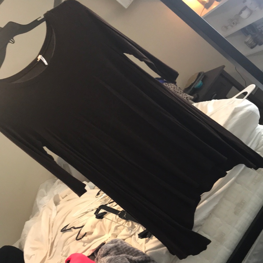 Brown shirt dress